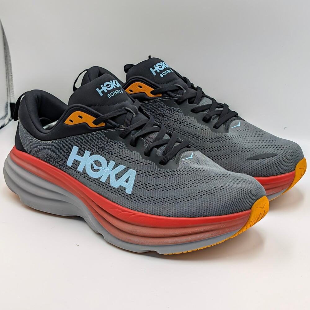 Hoka One One Bondi 8 Wide Anthracite Castlerock Mens 12.5E (UK 12) Running Shoes